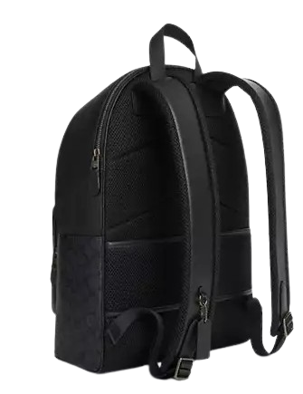 Coach West Backpack In Signature Canvas Charcoal Black