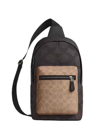 coach academy backpack in signature canvas Coach West Pack In Colorblock Signature Canvas