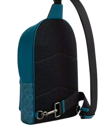 Coach West Pack In Signature Canvas Aquamarine Teal