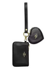 Coach Wristlet And Heart Pouch With Charm Black