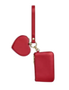 Coach Wristlet And Heart Pouch With Charm Poppy