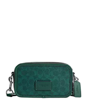 Coach Wyatt Crossbody Bag In Signature Canvas Sea Green