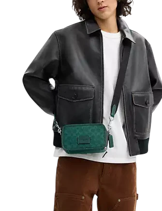 Coach Wyatt Crossbody Bag In Signature Canvas Sea Green