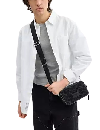 Coach Wyatt Crossbody Bag In Signature Denim Black