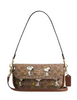 Coach X Peanuts Hailey Flap Bag In Signature Canvas With Snoopy Print Tan