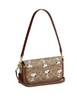 Coach X Peanuts Hailey Flap Bag In Signature Canvas With Snoopy Print Tan