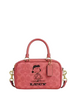 Coach X Peanuts Satchel Crossbody Bag In Signature Canvas With Lucy Bright Coral