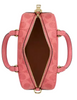 Coach X Peanuts Satchel Crossbody Bag In Signature Canvas With Lucy Bright Coral