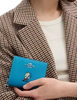 Coach X Peanuts Snap Wallet With Linus  Parrot Blue 