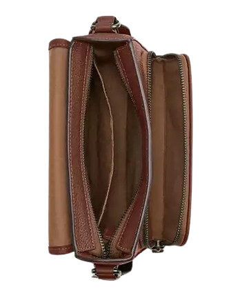 Coach X Peanuts Sullivan Flap Crossbody Bag In Signature Canvas With Patches Tan