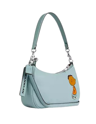 Coach X Peanuts Teri Shoulder Bag With Franklin Light Blue