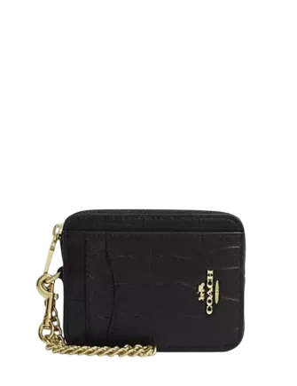 Coach Zip Card Case Black