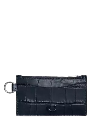 Coach Zip Card Case Dark Navy 
