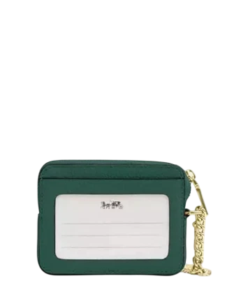 Coach Zip Card Case Emerald
