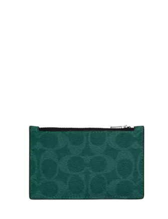 Coach Zip Card Case In Signature