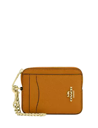 Coach Zip Card Case Ochre