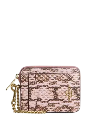 Coach Zip Card Case Pink
