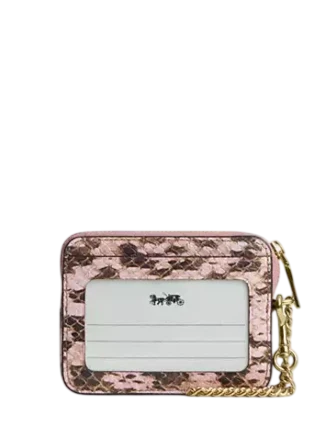 Coach Zip Card Case Pink