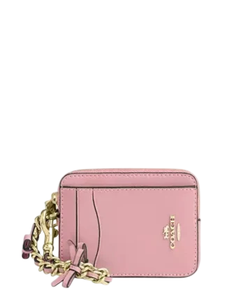Coach Zip Card Case With Bows