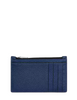 Coach Zip Card Case With Car Print Deep Blue 