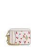 Coach Zip Card Case With Cherry Print Chalk