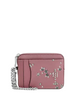 Coach Zip Card Case With Star Print Dusty Pink