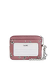 Coach Zip Card Case With Star Print Dusty Pink