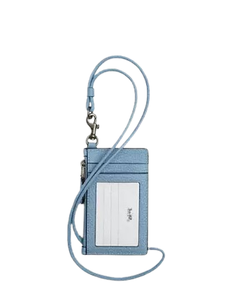 Coach Zip Lanyard Card Case Pool Blue