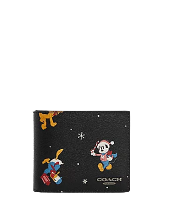Coach Disney X Coach 3 In 1 Wallet With Holiday Print