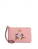 Coach Disney X Coach Corner Zip Wristlet With Ice Skate Motif