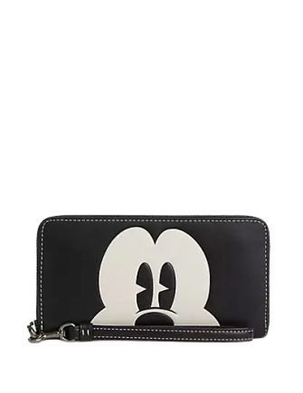 DISNEY x COACH ミッキーZip aroundウォレット リストストラップ Coach Disney X Coach Long Zip Around Wallet With Mickey