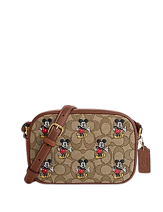 Coach Disney X Coach Mini Jamie Camera Bag In Signature Jacquard With Mickey Mouse Print