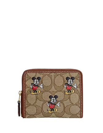 Coach Disney X Coach Small Zip Around Wallet In Signature