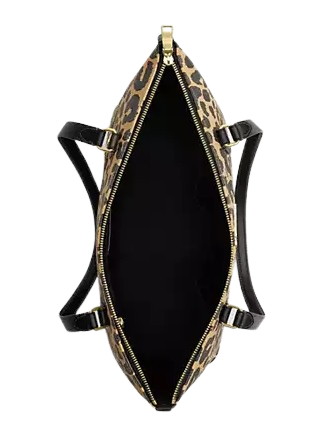 Coach Gallery Tote Bag With Leopard Print