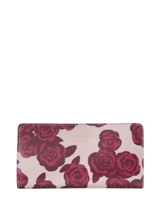 長財布 Kate Spade Brynn Rose Florets Large Slim Bifold Wallet KH747 Kate Spade New York Brynn Rose Florets Large Slim Bifold