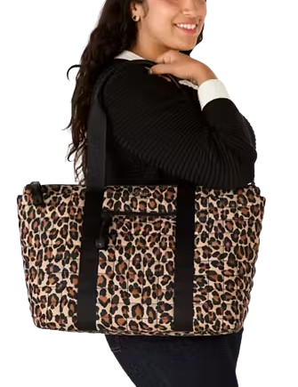 Kate Spade New York Camden Quilted Leopard Extra Large Tote