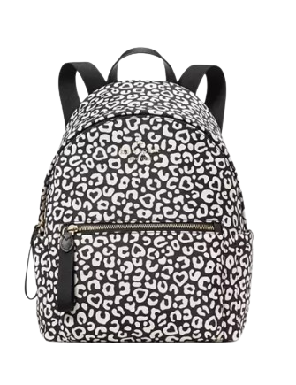 Kate Spade New York Chelsea Leopard Heart Medium Backpack