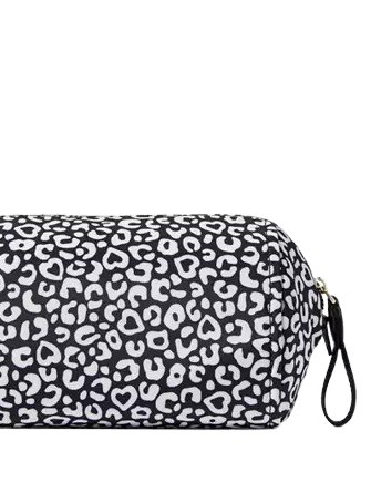 Kate Spade New York Chelsea Leopard Heart Medium Cosmetic Case