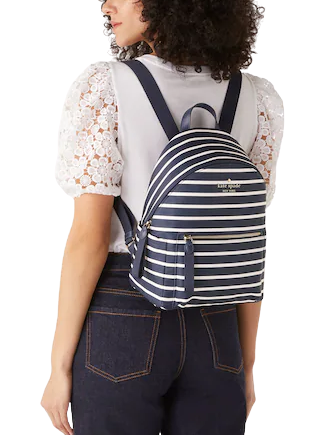 Kate spade top striped backpack