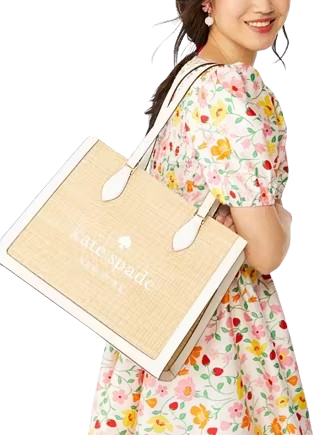 Kate spade straw tote sales