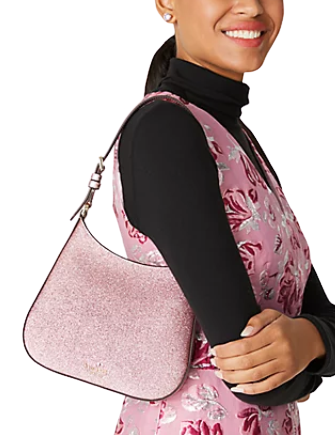 Kate spade pink outlet purse with glitter bottom