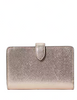 Kate Spade New York Glimmer Metallic Saffiano Medium Compact Bifold Wallet