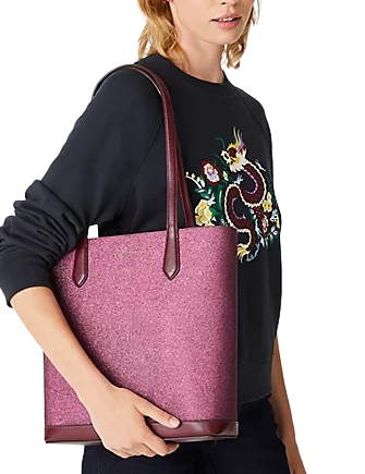 Kate spade sales pink glitter tote