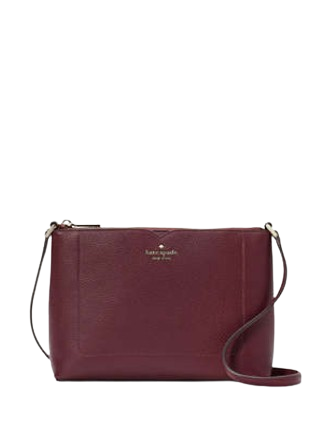 【kate spade】素敵！Harlow クロスボディバッグ WKR00058 Kate Spade Large Top Zip Handbag - Black Pebbled Leather