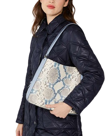 Kate Spade New York Leila Snake Embossed Medium Triple Compartment Shoulder Bag