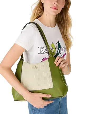Kate Spade New York Lena Canvas Colorblock Triple Compartment Shoulder Bag