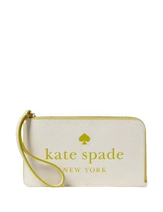 Kate Spade New York Lucy Embossed Logo Medium L-zip Wristlet