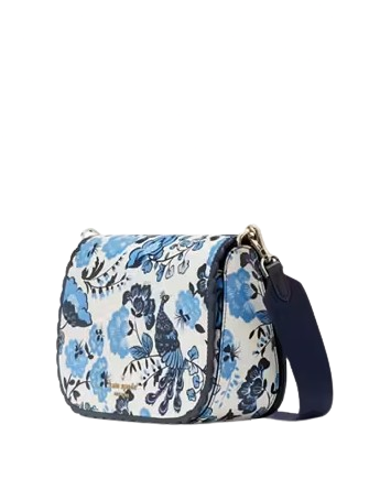 Kate Spade New York Madison Peacock Floral Printed Saddle Bag Kate Spade New York Madison Peacock Floral Printed Saddle Bag