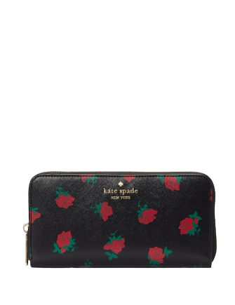 Kate Spade New York Madison Rose Toss Printed Large Continental Wallet