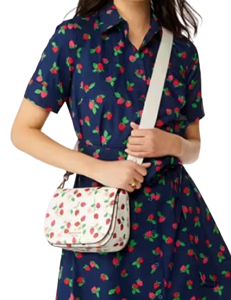 Kate Spade New York Madison Strawberry Vine Saddle Bag | Brixton Baker Kate Spade New York Madison Strawberry Vine Saddle Bag | Brixton Baker